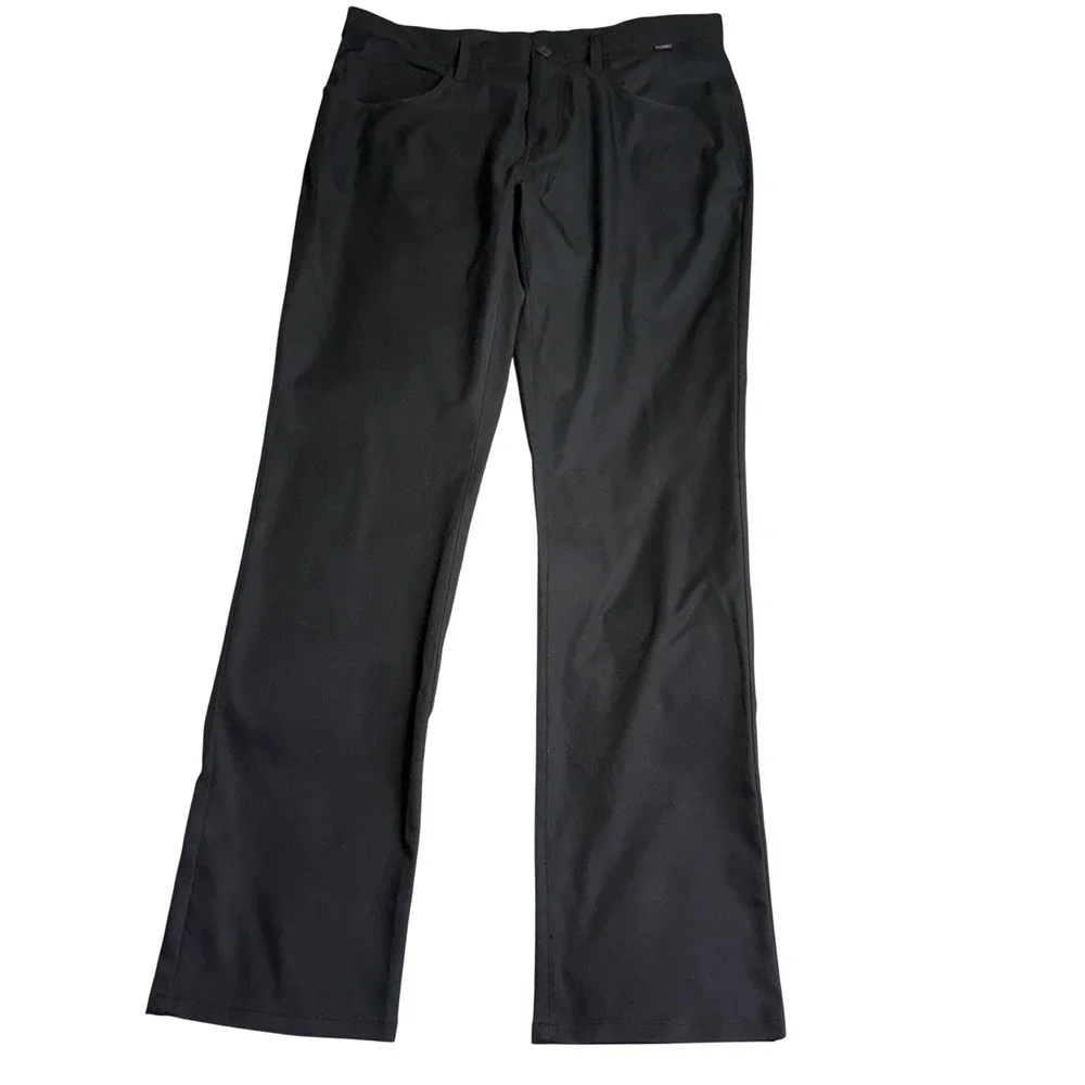 TravisMathew Open to Close Golf Pants Men's 33x32 Black Performance Stretch Golf